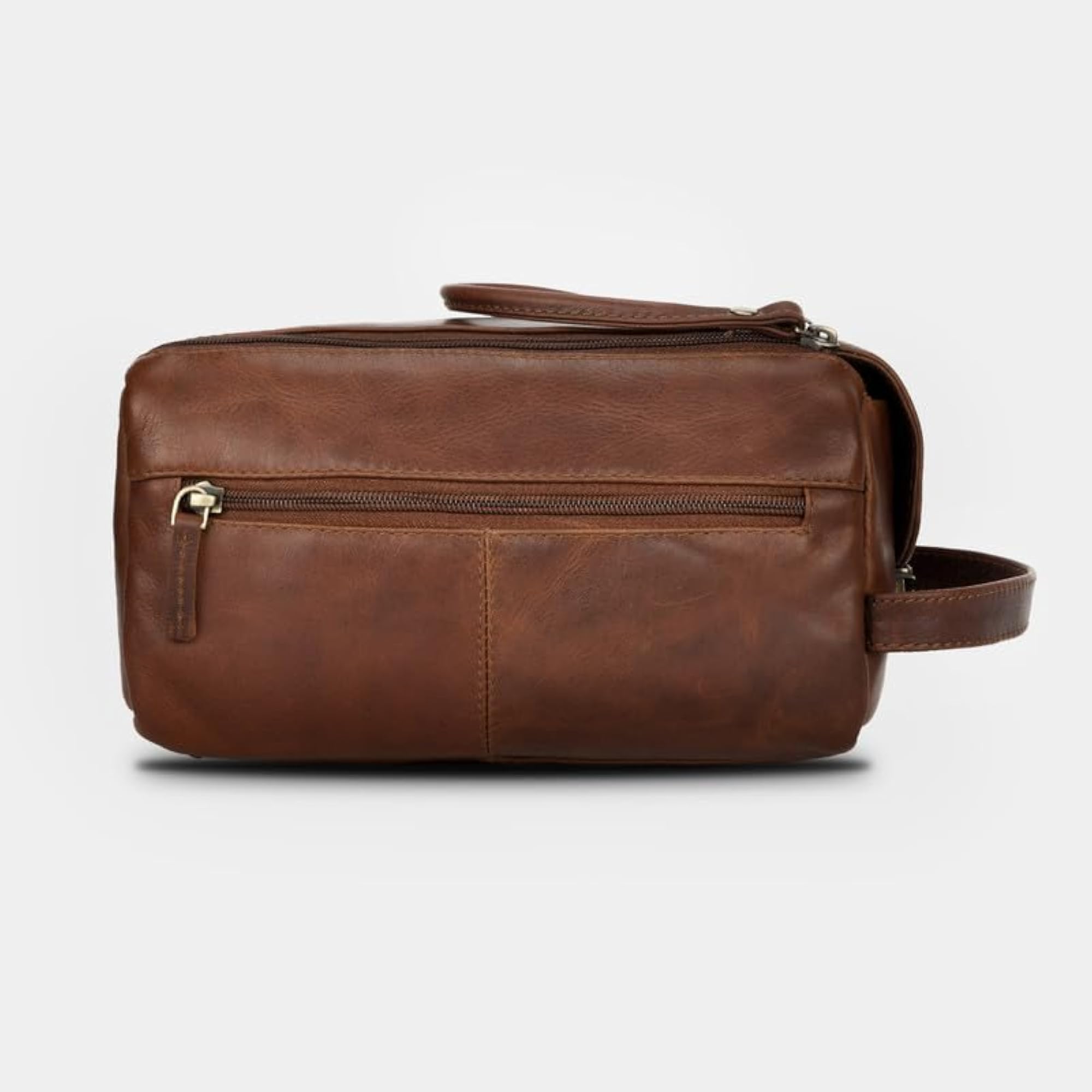 Leather Travel Toiletry Kit Pouch Bag, Multipurpose Wrist Clutch